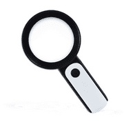 Mfigree Magnifying Glass with 18 LED Light 30x Handheld Magnifier for Reading Macular Degeneration, Seniors Reading, Close Work, Coins, Jewelry